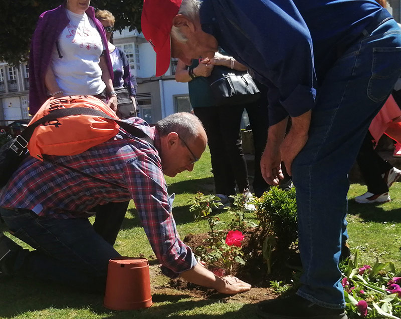 Francisco Javier Alvarez, deja plantada la rosa peregrina de Lugo