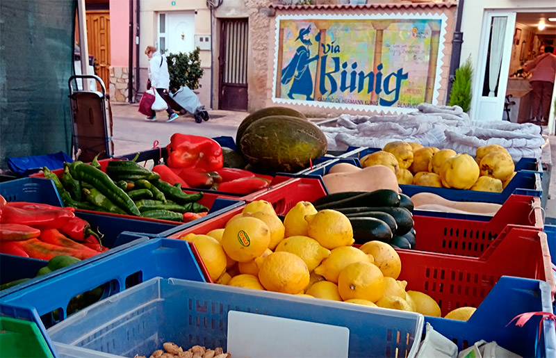 Benavides de Órbigo. mercado y cartel de Künig